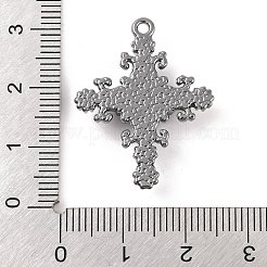 Cross Theme Brass Micro Pave Clear Cubic Zirconia Pendants&nbsp;ZIRC-I067-04A-02