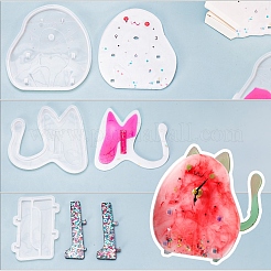 Cat Shape Alarm Clock Ornament DIY Silicone Mold&nbsp;PW-WG44451-01