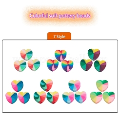 98~105Pcs 7 Colors Handmade Polymer Clay Beads&nbsp;CLAY-YW0001-49