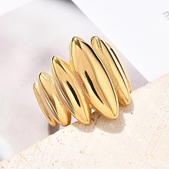 304 Stainless Steel Horse Eye Finger Rings&nbsp;RJEW-Q012-06G