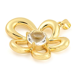 Rack Plating Brass Pendants&nbsp;ZIRC-L100-152G