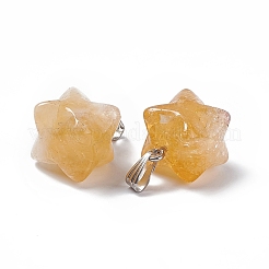 Natural Citrine Pendants&nbsp;G-C002-02G