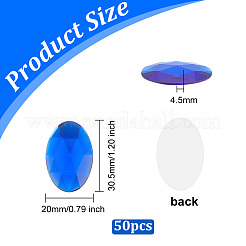 100Pcs Flat Back Acrylic Rhinestone Cabochons&nbsp;OACR-OC0001-19B