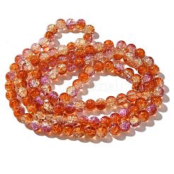 Crackle Glass Beads Strands&nbsp;CCG-C002-8mm-05