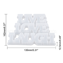 Word Love & Laugh Silicone Molds Kits&nbsp;DIY-OC0003-12