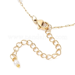 304 Stainless Steel & ABS Imitation Pearl Chain Anklets for Women&nbsp;AJEW-AN00689