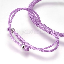 Nylon Cord Braided Bead Bracelets Making&nbsp;BJEW-F360-FP10