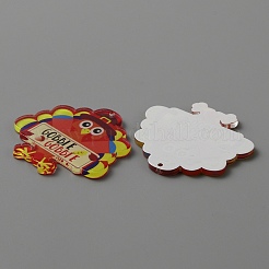 Thanksgiving Day Opaque Acrylic Pendants&nbsp;SACR-WH0006-22A