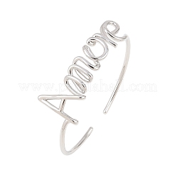 Amour Brass Open Cuff Bangles&nbsp;BJEW-F528-03P
