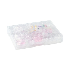 14Pcs 7 Colors Painted Glass Beads&nbsp;LAMP-FS0001-60