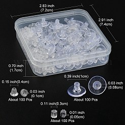 300Pcs 3 Style Plastic Ear Nuts&nbsp;KY-YW0001-32