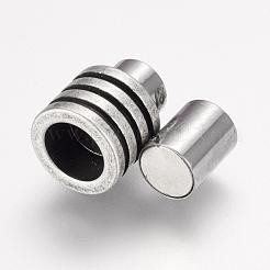 304 Stainless Steel Magnetic Clasps with Glue-in Ends&nbsp;STAS-F124-01AS