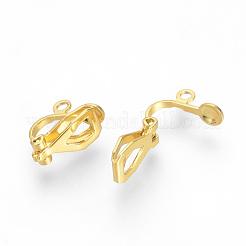 Iron Clip-on Earring Findings&nbsp;KK-R071-06G