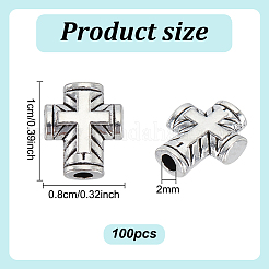 100Pcs Tibetan Style Zinc Alloy Beads&nbsp;FIND-HY0004-28