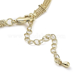 Rack Plating Brass Multi-Strand Necklace Making&nbsp;KK-K364-11G