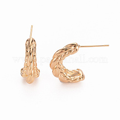 Brass Half Hoop Earrings&nbsp;LS-KK-R117-026-NF