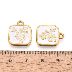 304 Stainless Steel Enamel Pendants&nbsp;STAS-N124-14G