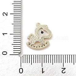 Brass Micro Pave Clear Cubic Zirconia Pendants&nbsp;KK-A207-07G