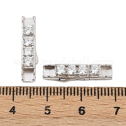 925 Sterling Silver Micro Pave Clear Cubic Zirconia Bayonet Clasps&nbsp;STER-C016-01A-P