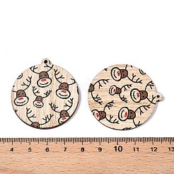 Printed Poplar Wood Pendants&nbsp;FIND-N005-74O
