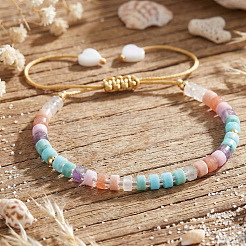 Chakra Natural Shell & Natural & Synthetic Mixed Gemstone Beads Braided Bead Bracelets&nbsp;ZA7321-1