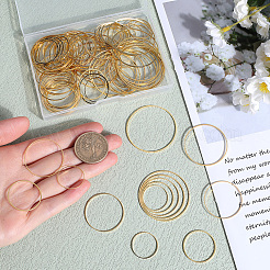 100pcs 5 Styles Brass Linking Rings&nbsp;KK-SP0002-19