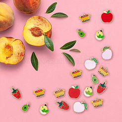 60Pcs 6 Style Alloy Enamel Pendants&nbsp;FIND-DC0002-37