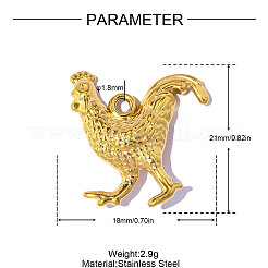 304 Stainless Steel Pendants&nbsp;STAS-OY019-38G