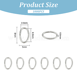 1000Pcs 304 Stainless Steel Open Jump Rings&nbsp;STAS-UN0053-17