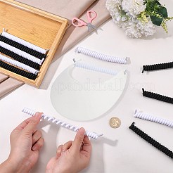 6 Pairs 2 Colors Polyester Curly No Tie Spring Shoelaces&nbsp;AJEW-CP0010-32A