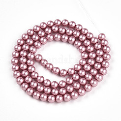 Baking Paint Pearlized Glass Pearl Bead Strands&nbsp;HY-N002-4mm-C01
