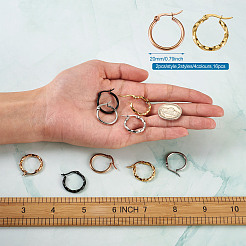 Stainless Steel Hoop Earrings&nbsp;STAS-TA0001-23B