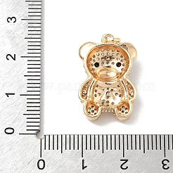 Brass Micro Pave Cubic Zirconia Pendants&nbsp;KK-L254-02G