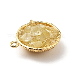 Natural Citrine Chip Pendants&nbsp;KK-C242-05G-18
