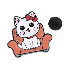 Cat Sitting in Sofa Enamel Brooches&nbsp;AL-I001-06EB-01