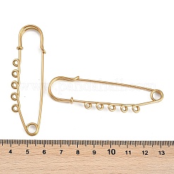 Ion Plating(IP) 304 Stainless Steel Safety Pins Brooch Findings&nbsp;STAS-K252-05C-G