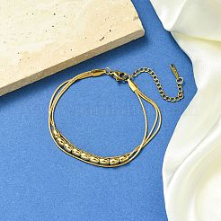 304 Stainless Steel Multi-strand Bracelets&nbsp;BJEW-G733-02M