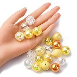20Pcs 10 Colors Transparent & Opaque Acrylic Beads&nbsp;MACR-FP0001-20