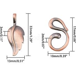 Brass Hook Clasps&nbsp;KK-FH0001-40