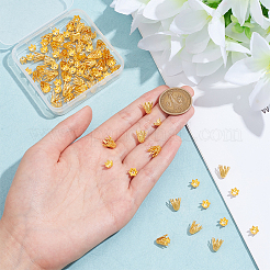 100Pcs 2 Style Brass Bead Cap&nbsp;KK-NB0003-25