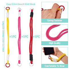 3Pcs 3 Colors Polyester Cord Phone Hand Strap Chains&nbsp;AJEW-TA0002-62B