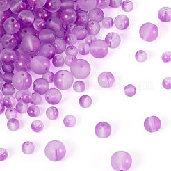 300Pcs Frosted Transparent Glass Beads&nbsp;GLAA-TA0002-78A