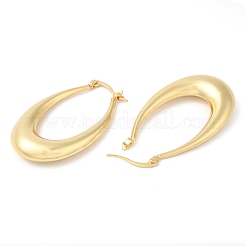 Rack Plating Brass Teardrop Hoop Earrings for Women&nbsp;EJEW-G348-05G