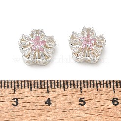 Brass Micro Pave Cubic Zirconia Beads&nbsp;CU-CBA3F77-08S-02