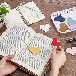 30Pcs 10 Colors PU Leather Heart Corner Protectors&nbsp;AJEW-GA0008-23