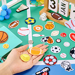 27Pcs 27 Styles Sport Theme Computerized Embroidery Cloth Patches&nbsp;PATC-TA0001-11