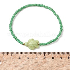 8Pcs 8 Colors Glass Seed Beaded & Synthetic Turquoise Bead Stretch Bracelets for Women&nbsp;BJEW-MZ00332