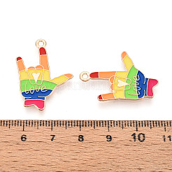 Rainbow Color Pride Alloy Enamel Pendants&nbsp;LS-ENAM-K067-06