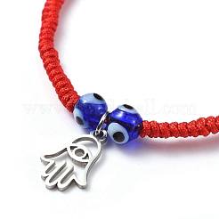Adjustable Nylon Thread Braided Bead Bracelets&nbsp;BJEW-JB04459-03