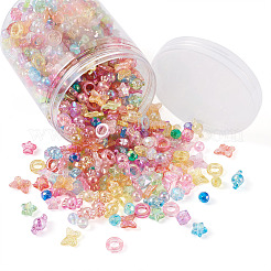 800Pcs 8 Style Transparent Acrylic Beads&nbsp;TACR-FW0001-05